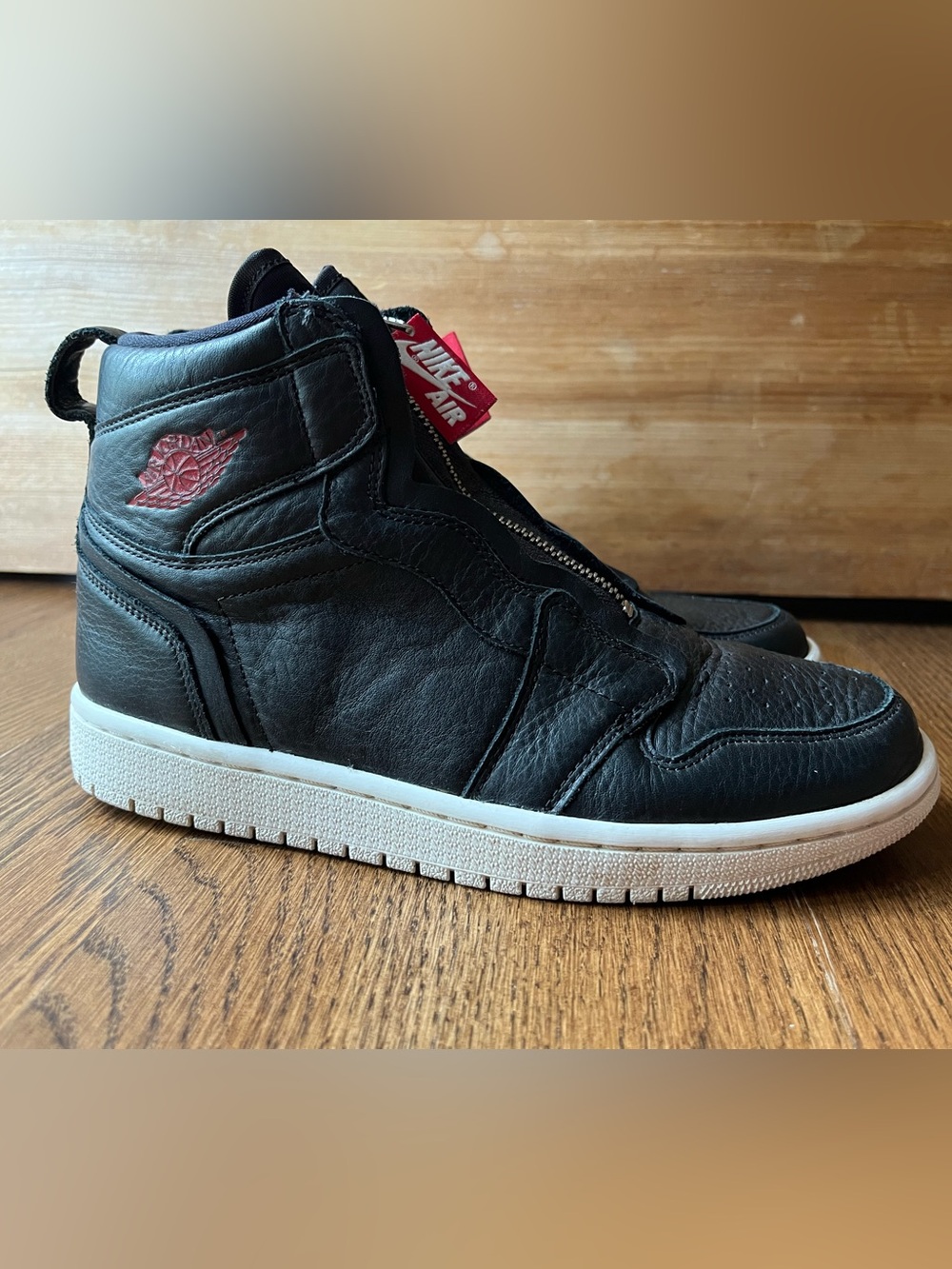 Nike Air Jordan 1 Retro High Zip 'Black' Gym Red Women’s 7.5